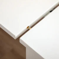 HOMCOM Eettafel, inklaptafel, uitschuifbare keukentafel, eetkamertafel, spaanplaat, 60-180 x 85 x 75 cm, Wit(m-9)