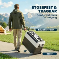 Outsunny Compressor-koelbox 50L -20℃-20℃ elektrische koelbox met dual-zone temperatuurregeling, APP, LED, batterijbeveiliging en opvouwbare handgreep(m-7)