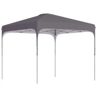 Outsunny 3 x 3 (M) Pop Up Gazebo - UPF 50+ Foldable Canopy Tent with Carry Bag on Wheels and 4 Leg Weight Bags, Height Adjustable, for Outdoor Garden Patio Party, Dark Grey(m-13)