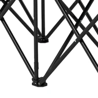 Outsunny® campingbank inklapbare bank 6-zits met draagtas tuinbank klapbank camping draagtas, Oxford + metaal, zwart / blauw, 279x48x80cm(m-10)