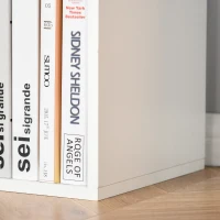 HOMCOM Estante para Livros Estante de Madeira de 3 Níveis com 6 Compartimentos de Armazenamento 65,5x30x97,5 cm Branco(m-10)