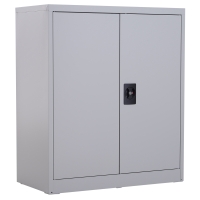Vinsetto Aktenschrank Stahlschrank Mehrzweckschrank mit verstellbarem Regal und Schloss für Arbeitszimmer Wohnzimmer Grau