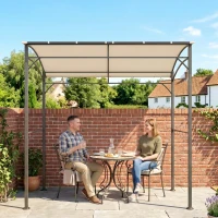 Outsunny grill paviljoen BBQ paviljoen grill paviljoen tuintent vlamvertragend dak(m-2)