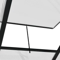 Outsunny Kas, Broeikas, met Dakraam & Schuifdeur, transparant, Polycarbonaat+Aluminium, 190 x 252 x 201 cm(m-11)