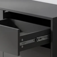 HOMCOM Mobile buffet con 2 cassetti, 3 ante e ripiano regolabile, 117x36x74 cm, nero(m-7)