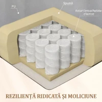 HOMCOM Fotoliu de Masaj și Reclinabil cu Suport pentru Picioare și Telecomandă, din Piele PU, 89x99x106 cm, Gri(m-6)