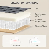 HOMCOM Slaapbank met kussen, schuimvulling, omvormbaar tot bed, bekerhouder, grijs(m-5)