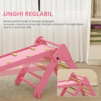 AIYAPLAY Cadru de escaladă pentru interior, 7 în 1 triunghi de escaladă pliabil cu tobogan, arc de cățărare(m-6)