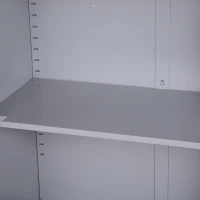 Vinsetto Aktenschrank Stahlschrank Mehrzweckschrank mit verstellbarem Regal und Schloss für Arbeitszimmer Wohnzimmer Grau(m-8)