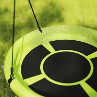 AIYAPLAY Balansoar cu nesă, Balansoar de grădină rotund, suport până la 150 kg, reglabil pe înălțime, Verde(m-7)