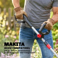 Outsunny Accu-grastrimmer 2-in-1 trimmer met 30 cm snijbreedte verstelbare handgreep en kantelbare motorkop voor tuin en erf Zilver(m-5)