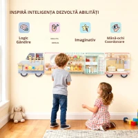 AIYAPLAY Montessori Busy Board jucărie senzorială în formă de camion, de la 3 ani(m-5)