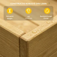 AIYAPLAY Set ladă pentru nisip 2 piese 150x90 cm lemn ladă de nisip cu bancă spațiu depozitare plită chiuvetă detașabilă mărgele abac Galben(m-5)