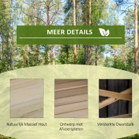 Outsunny plantentafel met houten plank 80 cm x 40 cm x 84 cm(m-6)
