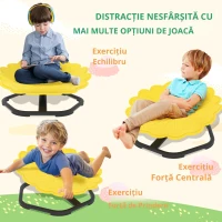 AIYAPLAY Scaun pivotant senzorial pentru copii, șezut pivotant pentru antrenamentul echilibrului și coordonării, galben(m-4)