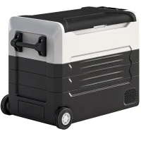 Outsunny Compressor-koelbox 50L -20℃-20℃ elektrische koelbox met dual-zone temperatuurregeling, APP, LED, batterijbeveiliging en opvouwbare handgreep(m-14)