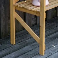 Outsunny plantentafel met houten plank 80 cm x 40 cm x 84 cm(m-13)