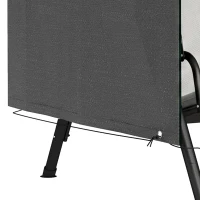 Outsunny Housse de Protection balancelle de Jardin bâche étanche dim. 2,15L x 1,55l x 1,5H m PE Noir(m-9)
