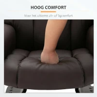 HOMCOM Relax Massagestoel met voetbank 145° kantelbare bruin(m-6)
