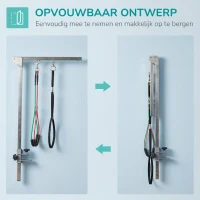 PawHut Huisdierverzorgingstafel Verzorgingstafel voor huisdieren, verstelbaar in hoogte, 36 x 8 x 74 cm, Zilver(m-4)