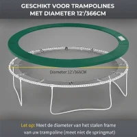 HOMCOM Randafdekking veerafdekking randbescherming voor trampoline 244 / 305 / 366 cm(m-5)