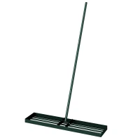 Outsunny Lawn Levelling Rake, 113 x 26 cm Lawn Leveller Lute with 169 cm Handle for Grass Soil Sand Yard Golf Course(m-11)