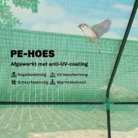 Outsunny foliekas minikas met gaasvenster, UV-bestendig koudframe voor tuinteelt, PE-folie, groen, 240 x 90 x 90 cm(m-4)