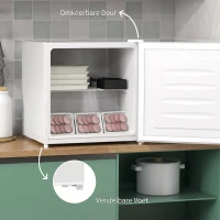 HOMCOM Mini-Vriezer, 35 L Vriezerbox, 5-Staps Temperatuurregeling, Wit(m-6)