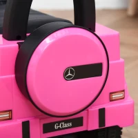 HOMCOM Camion portator Copii vehicul de împins licență Mercedes Benz 12-36 Luni Portbagaj claxon faruri Roz(m-12)