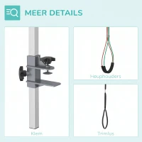 PawHut Huisdierverzorgingstafel Verzorgingstafel voor huisdieren, verstelbaar in hoogte, 36 x 8 x 74 cm, Zilver(m-7)