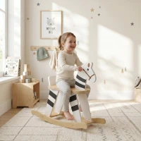 AIYAPLAY Cal Balansoar pentru Copii 1,5-3 Ani, cu Bază Lată, din MDF și Placaj Multistrat, 68x26x53cm, Multicolor(m-10)