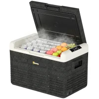 Outsunny 30L Portable Car Refrigerator - Grey and Black(m-1)