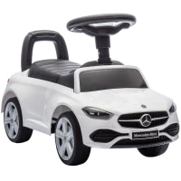 AIYAPLAY kinderauto met Mercedes Benz licentie, met toeter en opbergruimte, 65x28x39 cm, Wit(m-1)