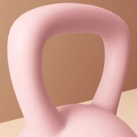 SPORTNOW Kettlebell 6 kg Haltère avec Poignée Antidérapante pour Fitness Musculation Cardio, 19 x 19 x 28 cm Rose(m-9)