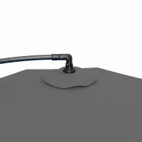 Outsunny 3m Overhanging Cantilever Parasol, with Cross Base - Grey(m-12)