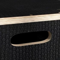 SPORTNOW Multi-Faceted Jump Box, Wooden Step Up Box, for Home, Gym, Exercise, Black(m-9)