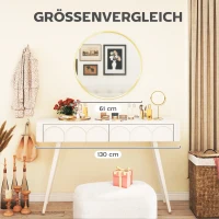 HOMCOM Wandspiegel, modern design, 61 x 61 cm, Goud(m-7)