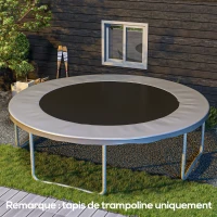 SPORTNOW Tapis de rechange pour trampoline tapis de saut de remplacement, compatible trampoline Ø 3,7 m et ressorts de 14 cm(m-10)