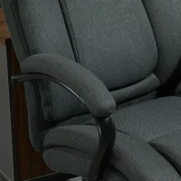 Vinsetto Cadeira de Escritório Cadeira Ergonômica de Secretária Cadeira Giratória com Apoio de Braço Estofado até 220 kg Cinza(m-7)
