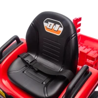 AIYAPLAY Tracteur électrique enfants avec remorque amovible, voiture électrique enfants, télécommande 2,4G, 139x58x55cm, rouge(m-14)