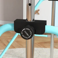 HOMCOM Barre de gymnastique pour enfants, barre horizontale pliable à hauteur réglable avec anneaux de gymnastique, cyan(m-8)
