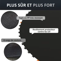 SPORTNOW Tapis de rechange pour trampoline tapis de saut de remplacement, compatible trampoline Ø 3,7 m et ressorts de 14 cm(m-6)