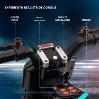 HOMCOM Motocicleta electrica cu roti de antrenament, jucarie in aer liber pentru 3-5 ani - negru(m-6)