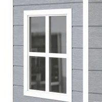 Outsunny Tuinschuur Metaal, Aluminium, Ruime Tuinschuur Met Slot, Ventilatie En Daglicht, 122x149x192/177 Cm, Grijs(m-11)