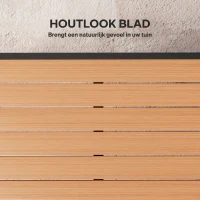 Outsunny tuintafel voor 4 personen, aluminium 80cm x 80cm x 74cm(m-4)