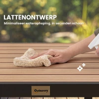 Outsunny tuintafel voor 4 personen, aluminium 80cm x 80cm x 74cm(m-5)