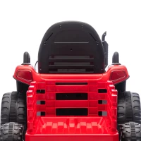 AIYAPLAY Tracteur électrique enfants avec remorque amovible, voiture électrique enfants, télécommande 2,4G, 139x58x55cm, rouge(m-12)