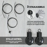 SPORTNOW Fitness Latpulldown Gym Fitnessapparaat Kabeltreksysteem Pulley Arm Krachttraining voor Thuis(m-6)