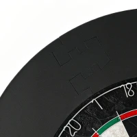 SPORTNOW Dartbord dartboard-set met beschermring, 6 darts met stalen punten, sisal, kunststof, zwart(m-12)