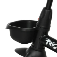 AIYAPLAY Tricicleta pentru copii evolutivă cu șezut reglabil pedale 2 coșuri centură pentru copii de la 2 la 5 ani negru(m-10)